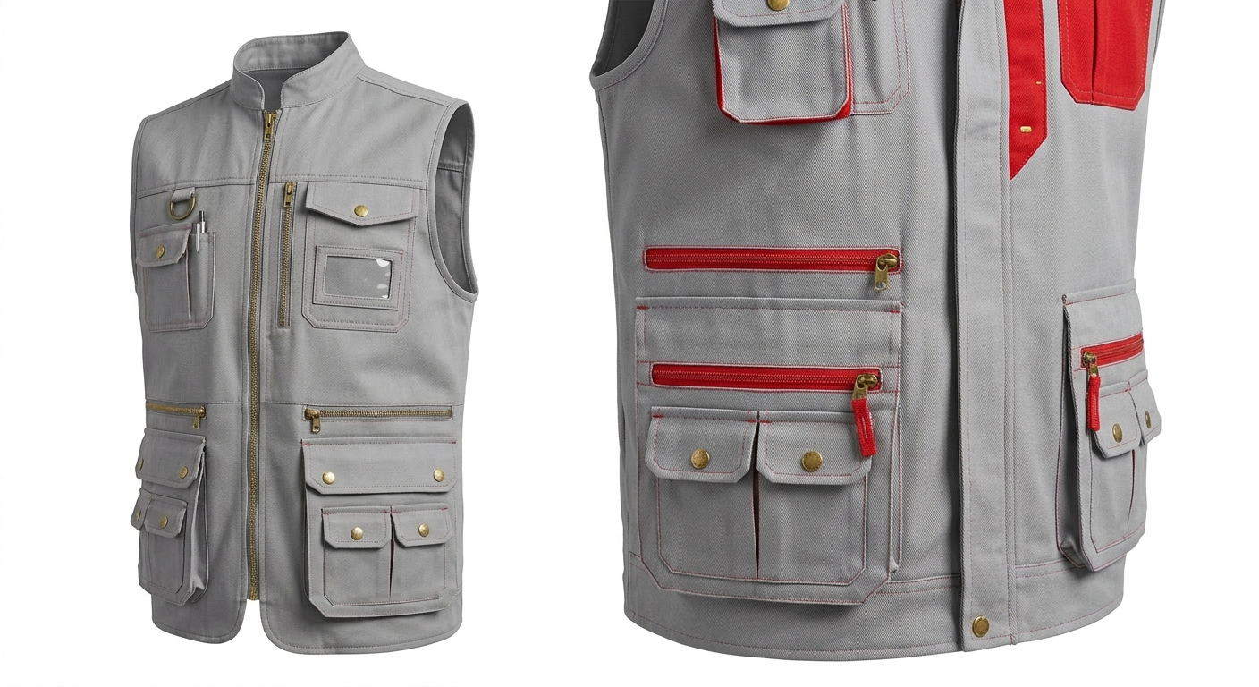 Gilet Multi-Poches Professionnel — Terrain & Technicien