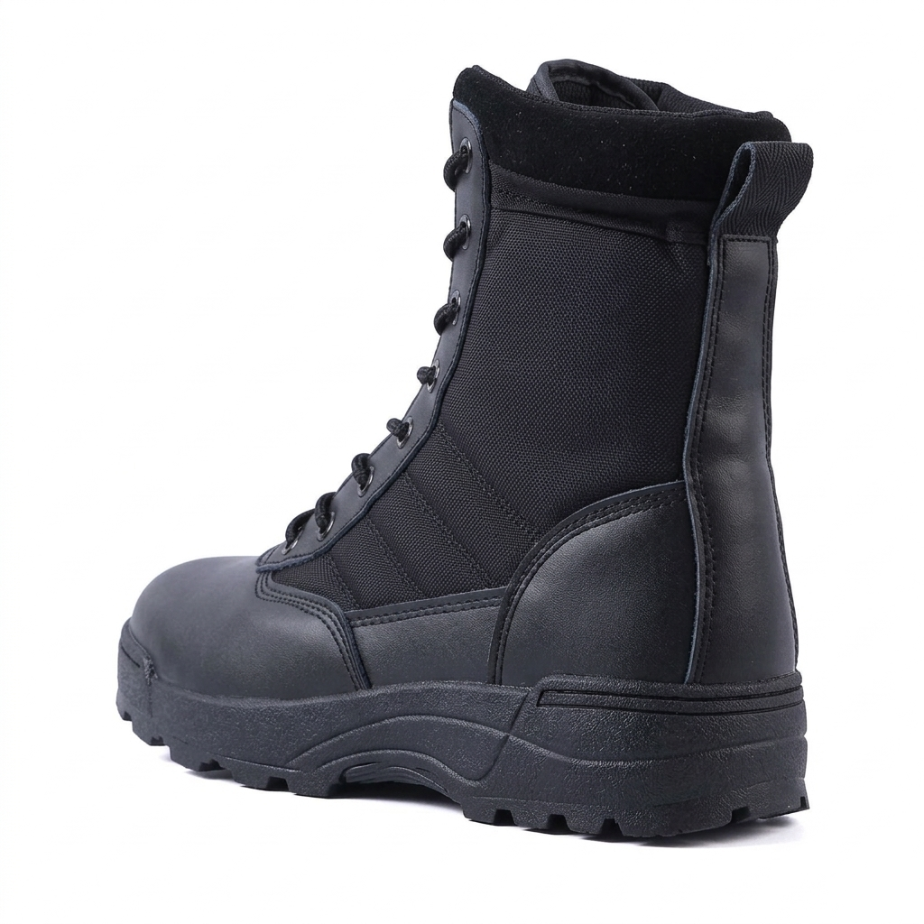 Botte Tactique Noire — Sécurité & Terrain