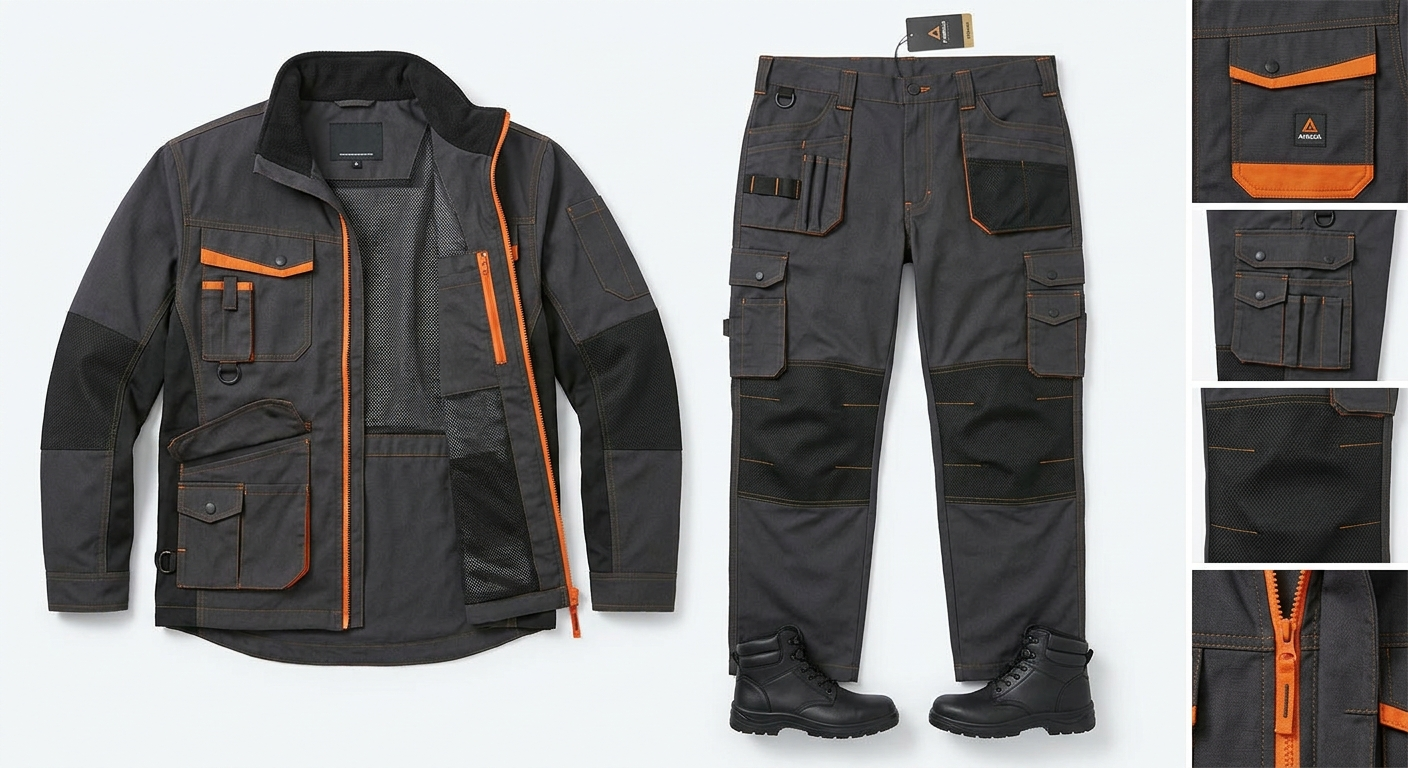Tenue de Travail Premium — Veste + Pantalon Cargo
